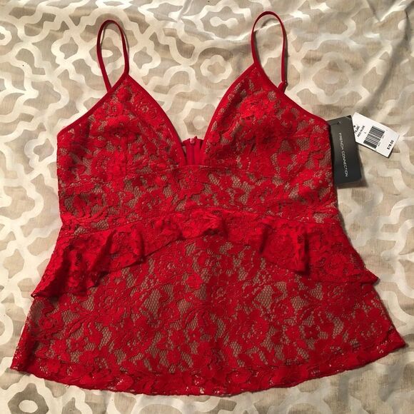 French Connection Ruffle Lace Tank - Picture 2 of 5